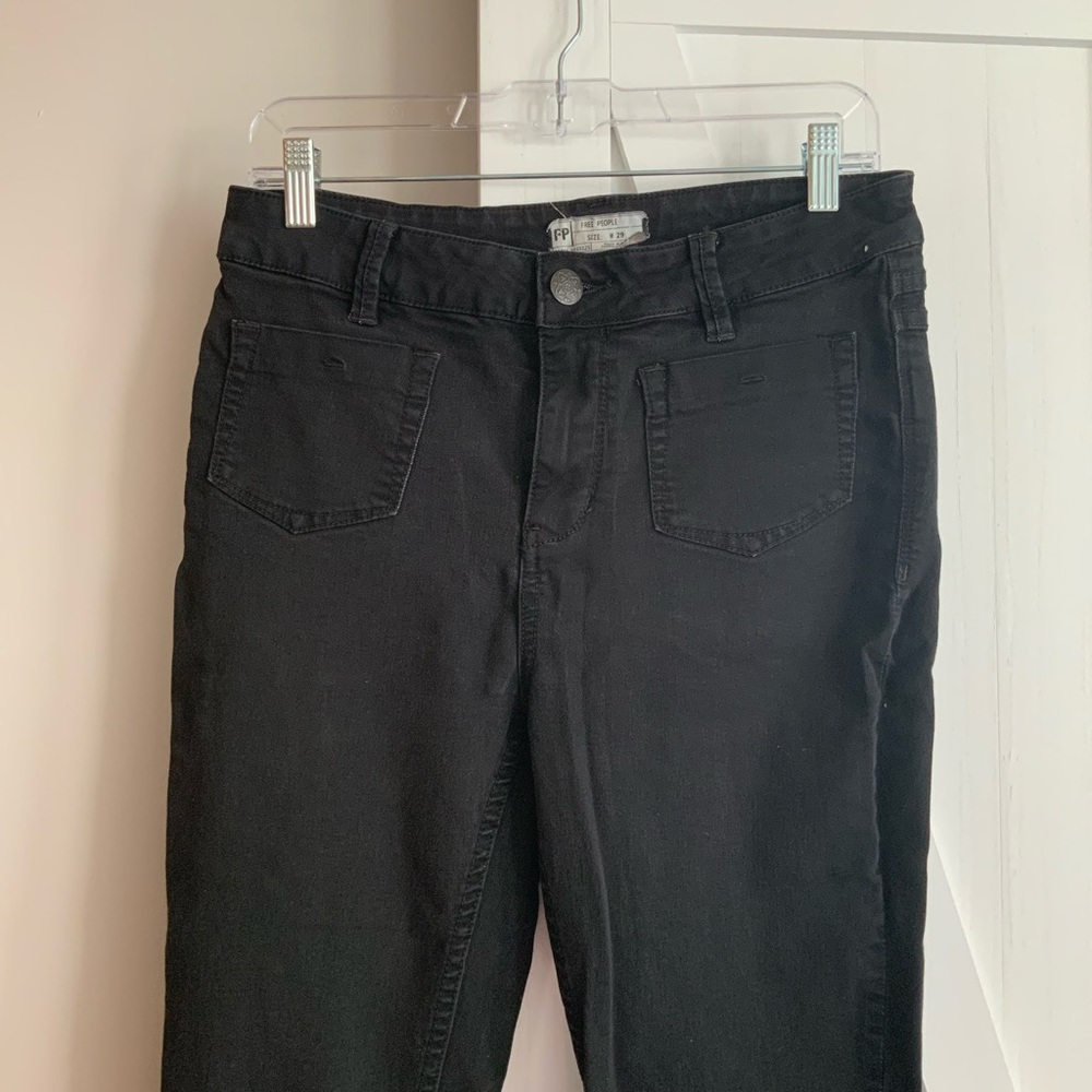 Free people black high rise skinny jeans